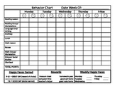 Daily Behavior Chart with Anecdotal Record Sheet