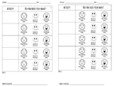 Daily Behavior Chart with smiley faces