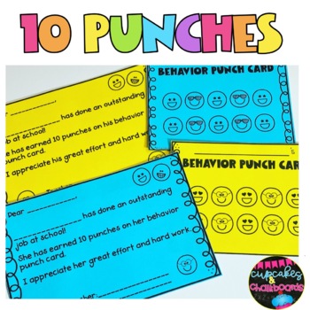 Positive Behavior Management Behavior Punch Cards Classroom Behavior  Management