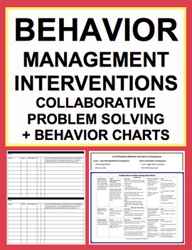 Preview of Classroom Management & Behavior Chart