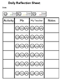 Daily Behavior Reflection Sheet for Following Directions