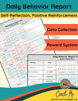 Preview of Daily Behavior Report Card Individual Classroom Management Visual Schedule