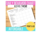 Highly Requested! Daily Behavior Report Card - Hero Theme,