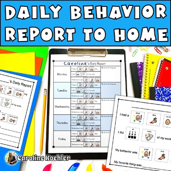 Preview of Daily Communication Sheet Behavior Report Home Communication Note SPED Preschool