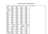 Daily Behavior Tracking Sheet/Log - 1 page for the ENTIRE 