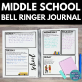 Daily Bell Ringer Journal for Middle School - Full Year of