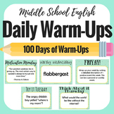 Daily Bell Ringers - Middle School English - Warm Ups - 10