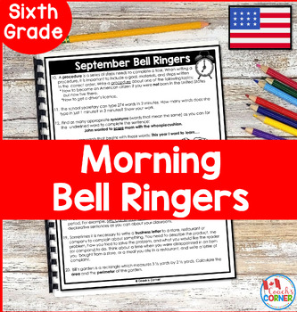 Morning Bell Ringers for 6th Grade by Coach's Corner | TpT