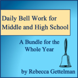 Daily Bell Work Bundle for Middle and High School Language Arts