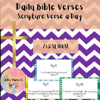 Preview of Daily Bible Verses- Scripture Verse - a - Day