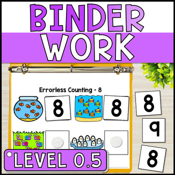 Preview of Morning Work Binders Special Education & Kindergarten. Math & Literacy Binders