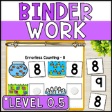Morning Work Binders Special Education & Kindergarten. Mat