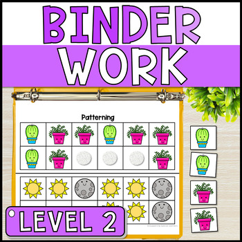 Preview of Morning Work Binders Special Education & Kindergarten. Math & Literacy Binders