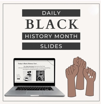 Preview of Daily Black History Month Slides: Inspirational Quotes, Facts, & Book Talks