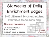 Daily Brainbusters Enrichment puzzles no prep packet