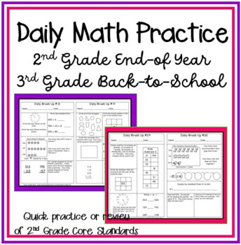 Preview of Second Grade Math Daily Practice for Core Standards