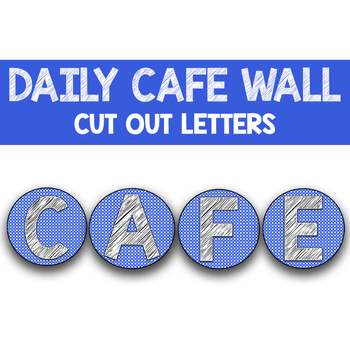 Preview of Daily CAFE Wall Letters Chalk Dot Style