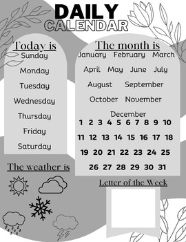 Preview of Daily Calendar