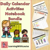Daily Calendar Activities Notebook Bundle