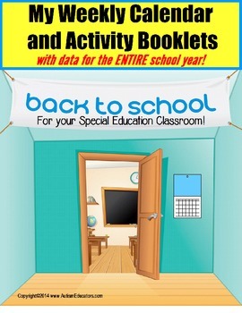 Preview of Daily Calendar Activity Booklets for Special Education for the School Year