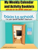 Daily Calendar Activity Booklets for Special Education for