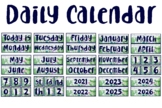 Daily Calendar Classroom Display