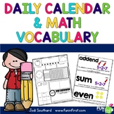 Daily Calendar & Math Vocabulary