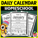 Daily Calendar Worksheets - Kindergarten Homeschool