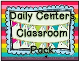 Daily Centers Classroom Pack {7 Classroom Centers}