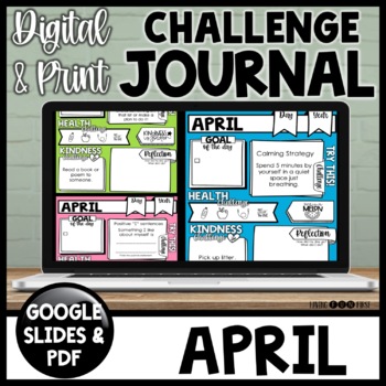 Preview of Health and Wellness Daily Journal | APRIL Journal | Daily Mindfulness Journal