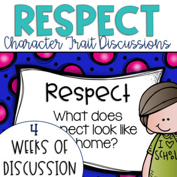 Preview of Daily Character Trait Discussions and Restorative Circles on Respect Editable