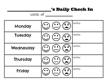 Daily Check In by Karly | TPT