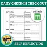 Daily Check In Check Out for self reflection SEL Editable 