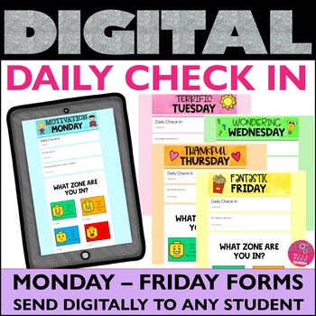 Preview of Daily Check In Google Form Behavior Daily Social Emotional Learning SEL M-F