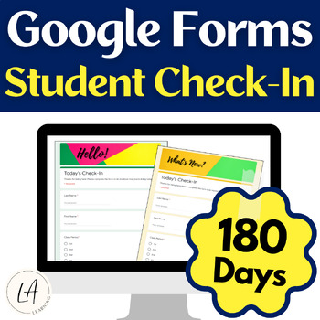 Preview of Daily Check In Google Forms™ 180 Days BUNDLE for SEL & Building Relationships