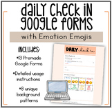 Daily Check In Google Forms | Social Emotional Check In | 