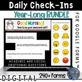 Daily Check In Google Forms Year Long Bundle SEL