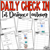 Daily Check In for Distance Learning - Editable