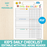Daily Checklist, Routine Chart, Daily Routine Schedule, To