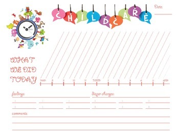 Activity Chart For Baby
