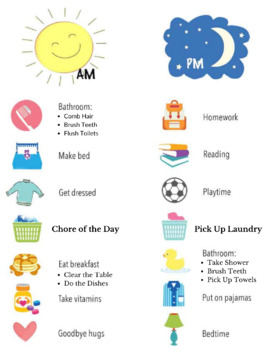 Preview of Daily Chore Chart To Do List Homeschool