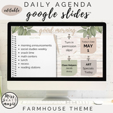 Daily Class Agenda - Editable Google Slides Templates - Fa