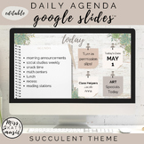 Daily Class Agenda - Editable Google Slides™ Templates - S