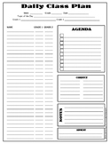 Daily Class Plan Form
