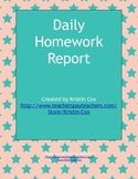 Daily Class Report and Reading Log