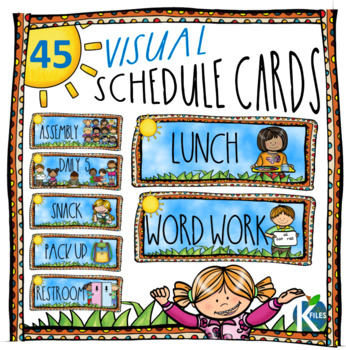 Daily Class Schedule / Agenda Cards by The K Files | TPT