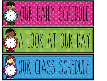 Daily Class Schedule Cards-{Editable} | TPT