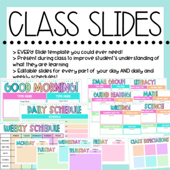 Preview of Daily Class Slides • Morning Meeting • Learning Focus • Weekly Daily Schedule