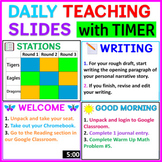 Daily Class Slides with Timers - Daily Morning Slides - Da