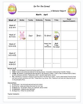 Preview of 2023-2024 Editable Behavior Calendars (Teachers, Students, and Parents LOVE it!)